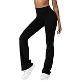 BSLVWG Bootcut Yoga Hosen für Frauen, High Waist ausgestellte Leggings Breites...