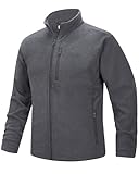 33,000ft Herren Fleecejacke Stehkragen Warm Jacke Männer Leichte Strickjacke...