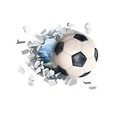 YunBey 3D Wandtattoo Fußball, Fussball Poster Wandtattoo Jugendzimmer Junge,...