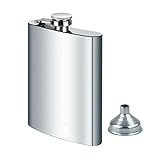 Edelstahl Flachmann und Trichter, 8oz.227 ml Geeignet Zum Tragen von Alkohol,...