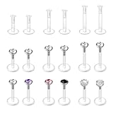 VFUN 16g Chirurgenstahl& Acryl Lippenpiercing Tragus Forward Helix Knorpel Conch...