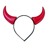 Teufelshörner Haarreif, Teufel Hörner Rot Stirnband, Teufelsohren Headband...