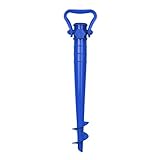 Sekey Sonnenschirmhalter Strand Oder Erde Blau mit Bodendübel für Sonnenschirm...