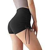 Pole Dance Outfit mit seitlichem Kordelzug, Sport-Shorts für Damen, Booty Butt...