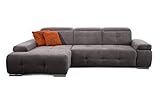 CAVADORE Ecksofa Mistrel mit Longchair XL links / Große Eck-Couch im modernen...
