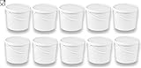 10 x 5 Liter Eimer mit Deckel weiß, stapelbarerer Milch-/Vorratseimer,...