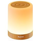 Auxmir Nachtlicht Nachttischlampe Touch Dimmbar mit 256 RGB Farben & 4 Modi,...