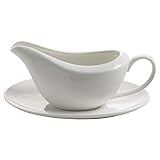 Maxwell & Williams JX58260 Sauciere mit Untertasse 220 ml – Porzellan Weiß...
