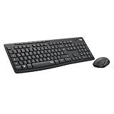 Logitech MK295 kabelloses Tastatur-Maus-Set mit SilentTouch-Technologie,...