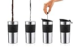 Bodum TRAVEL PRESS Kaffeebereiter (French Press System, Doppelwandig, 0,35...