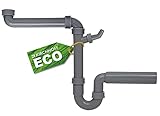 KIRCHHOFF ECO-SAVE Raumspar Siphon Küchenspüle, Abfluss für Spüle Küche aus...