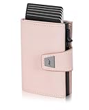Marc Peter Dublin Rosa Nappa Leder Push Slim Wallet - Geldbörse mit Münzfach -...