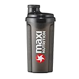 MaxiNutrition Protein Shaker für Eiweiß Getränke, 500 ml, schwarz, mit Sieb,...