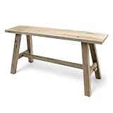 Spetebo Holz Deko Blumenbank - 58x27x22 cm - Holzbank Garten Pflanzenständer...