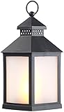 Lunartec Gartenlaterne: LED-Laterne mit realistischem Flammenspiel und Timer,...