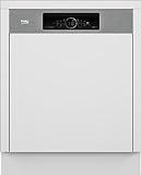 Beko BDSN38440X Einbau-Geschirrspüler 60 cm teilintegriert, für 14...