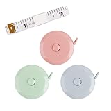 3er Set Macaron-Dreifarben-Maßband plus ein Kunststoffmaßband, 150 cm lang,...
