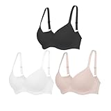 3er Pack BH Damen Mit BüGel T Shirt BHS Bequeme Klassische BHS FüR Damen Push...