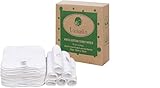 Lorandos 100% Baumwolle Frottee Wiederverwendbare Babytücher (25er Pack -...