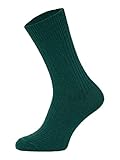Ein Paar Wollsocken Socken Herren Und Damen - Dünne Warme Wollsocken Mit 72% Schaf Wollanteil | Grün Gr. 39-42