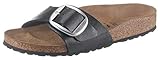 Birkenstock Damen Madrid Big Buckle graceful licorice, Birko Flor FLIP Flops,...