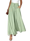 Dokotoo Sommerhose Damen Leicht Palazzo Hose Elegant Sommer High Waist Baggy...