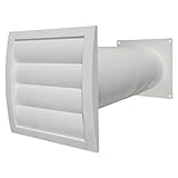 VentilationNord Mauerkasten 150 mit Rückstauklappe für Dunstabzug | Kunststoff...