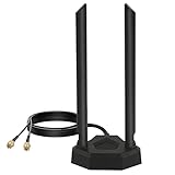Nelawya WLAN-Antenne 8 dBi Dualband 2,4 GHz 5 GHz 5,8 GHz RP-SMA-Adapter mit...