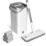 Masthome Wischmopp Set mit Eimer,Bodenwischer Set mit 10 Mikrofaser Pads und...