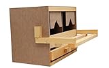 Hemel - Legenest aus Holz mit 2 Legebuchten Unterteil - kleine Hühnerrassen