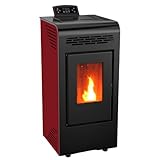 EIDER BIOMASA Pelletofen Power 9 Plus – 8,99 kW – kompakt 91×44×43 cm –...
