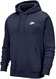 Nike Herren Sportswear Club Fleece Hoodie, Midnight Navy/Midnight Navy/White, M