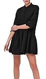 ONLY Damen Onlditte Life 3/4 Shirt Dress Noos WVN Kleid, Schwarz ,38