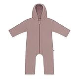 emma & noah Overall Baby, Mitwachsend, Baby Anzug mit Kapuze, Umschlagbare Beine...