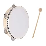 Holz Handtrommeln Set - Tambourin, Einreihige Handtrommel, Handheld Tamburin,...