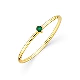 OROVI Verlobungsring Damen -9 Karat 375 Gelbgold – Edelstein Ring, Ring Gold...