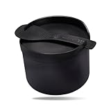 REISHUNGER Mikrowellen Reiskocher (1,7 l) - schwarz - Für perfekt gegarten Reis...