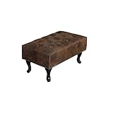 Invicta Interior Design Chesterfield Fußhocker im Antik Look Hocker Sitzhocker...