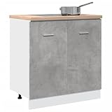 Myheimly Spülenunterschrank Betongrau 80x46x81,5 cm Holzwerkstoff...