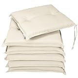 DETEX® Stuhlauflagen Boston 6er Set Wasserabweisend Kissen Sitzkissen...