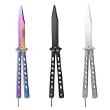 PRITOK 3 Stück Butterfly Trainer: Butterfly Messer zum Üben Ungeschärfte...