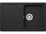 SCHOCK Küchenspüle Formhaus D-100S Onyx 78x50 cm - CRISTALITE® Schwarz mit...