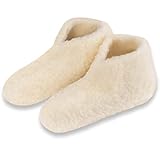 Formalind Bettschuhe Schafwolle - Fußwärmer bei besonders kalten Füßen – Hausschuhe aus Wolle (40/41 EU, numeric_40)