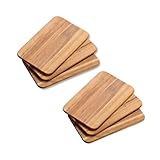 KESPER | Frühstücksbrettchen | 6er Pack | Akazienholz | Holz Schneidbrett für...