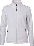 James & Nicholson Damen Fleece Jacke, Weiß (White), 38 (Herstellergröße: L)