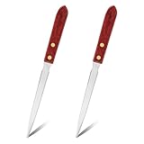 2stk Brieföffner, Langlebiger Briefumschlagöffner aus Edelstahl mit Holzgriff...