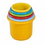 Simba 104018143 - ABC Stapelpyramide, runde Steck-/Stapelbecher, 6 Teile, 39cm,...