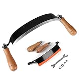 SWAWIS 250mm Zugmesser für Holz, Gebogen, Rindenschäler mit Ergonomischen...