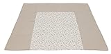 ULLENBOOM ® Wickelauflagenbezug 75x85 cm Floral-Sand (Made in EU) - abnehmbarer...