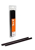 Peach R-PBS408-02 Klemmschienen DIN A4, 8 mm, 40 Blatt, 25 Stück, schwarz